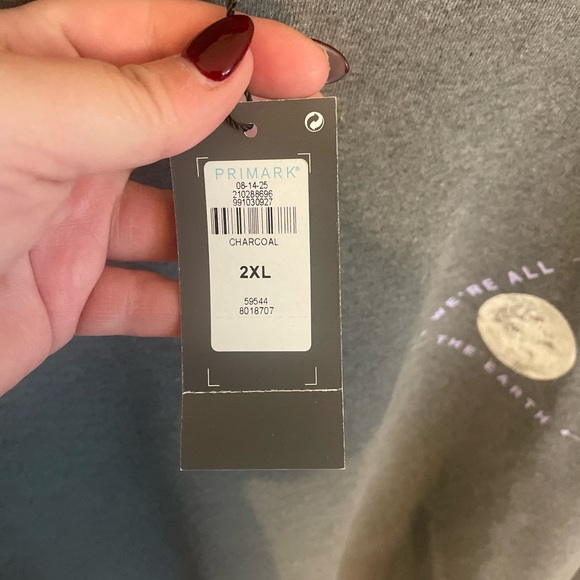 PRIMARK 2XL Charcoal “One with the Earth” Sweatshirt‎ - Picture 3 of 3